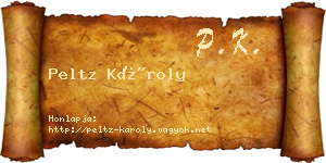 Peltz Károly névjegykártya